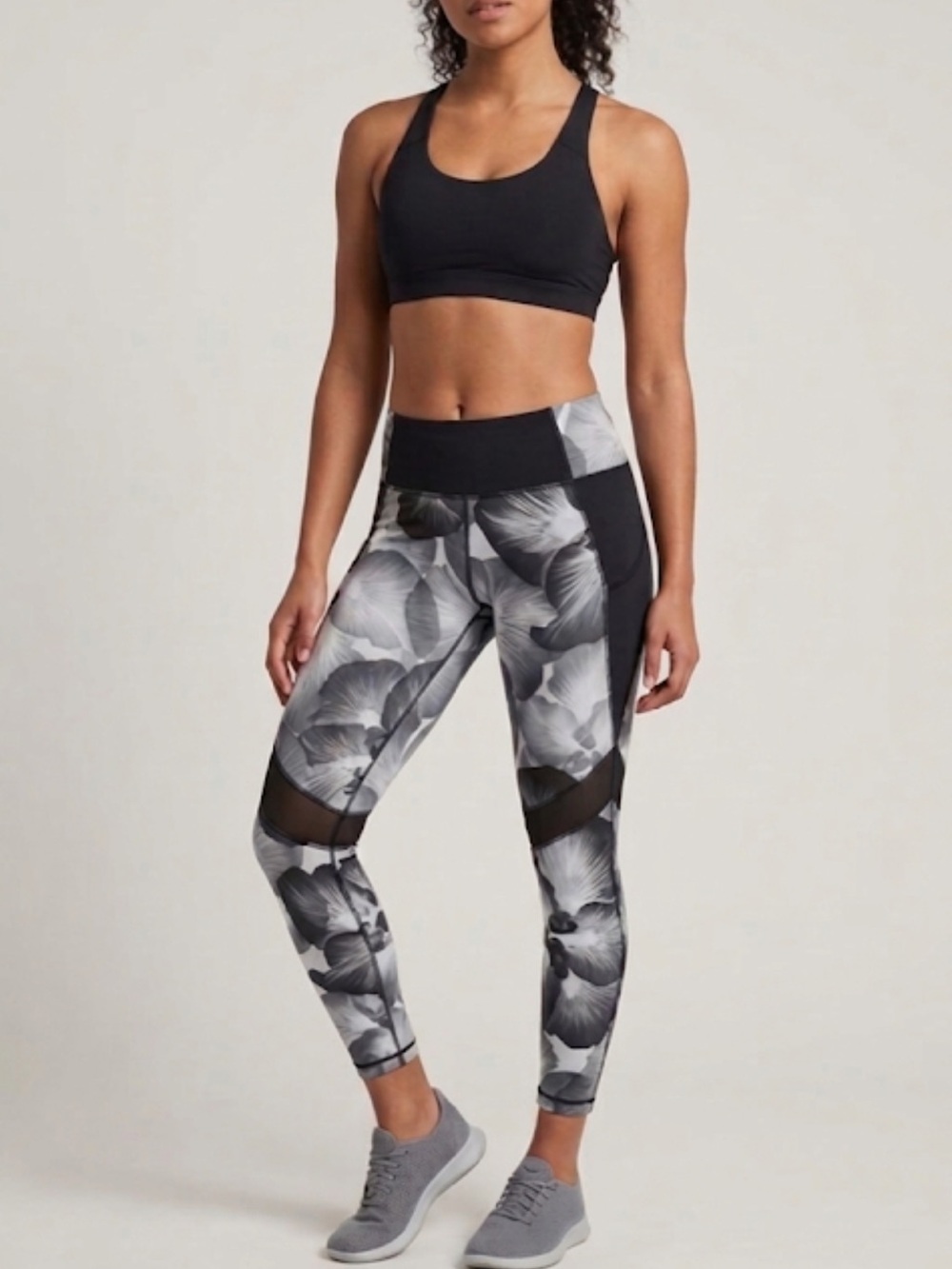 Calia by Carrie Underwood Dark Floral Mesh Athletic Leggings Size M